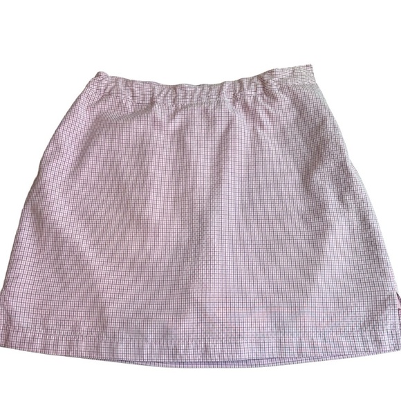 Greg Norman Skort Play Dry Moisture Wicking Pink Gingham Size 10 - Picture 1 of 13